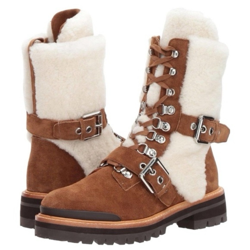 SIGERSON MORRISON Iris Shearling Buckle Boots
